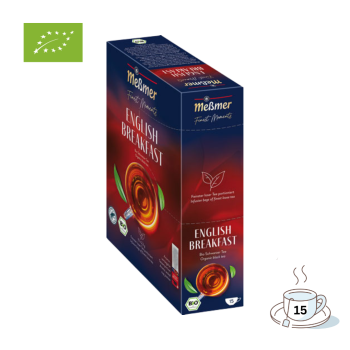 Meßmer Finest Moments Bio English Breakfast, Schwarzer Tee, Teebeutel im Kuvert, 2. Entnahmefach/displaytauglich, 34,5g